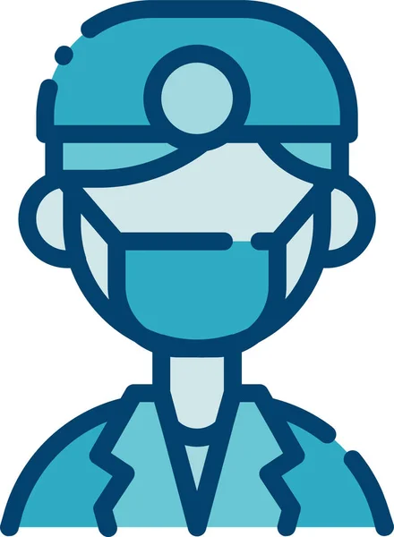 Икона Стоматолога Клиники Стиле Заполненного Плана — стоковый вектор