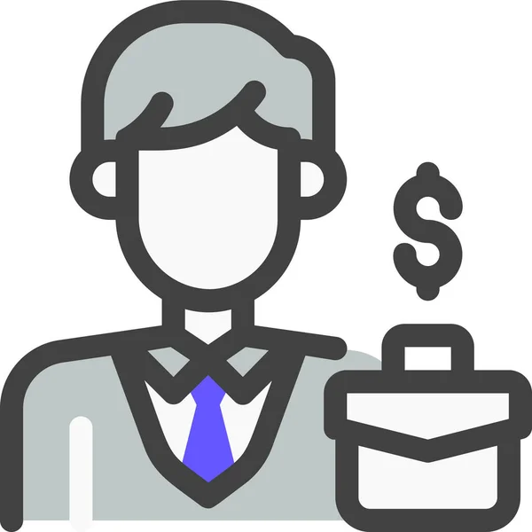 Crowdfunding Business Finance Icon — Stock vektor