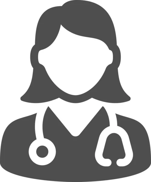 Doctor Female Woman Icon — Stock Vector