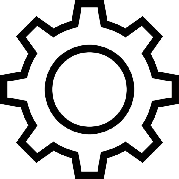 Cargear Gear Machine Icon Outline Style — 图库矢量图片