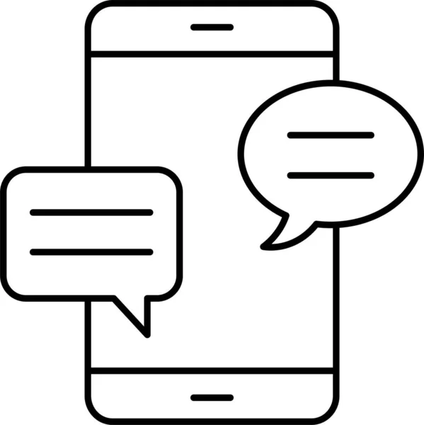 Mensaje Texto Icono Chat — Vector de stock