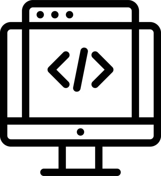 Business Computer Web Codierung Digitales Symbol — Stockvektor