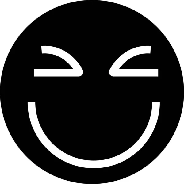 Emoji Συναίσθημα Ουσιαστικό Εικονίδιο Στερεό Στυλ — Διανυσματικό Αρχείο