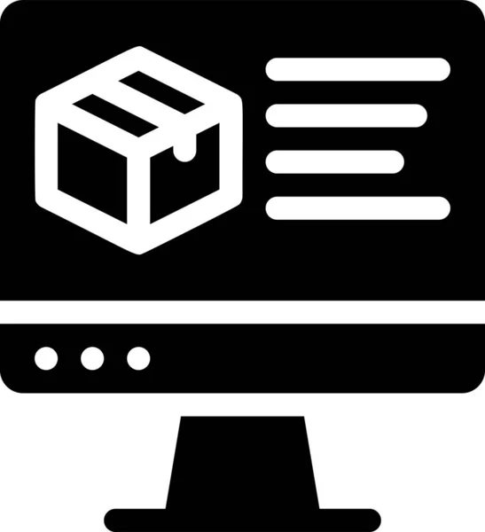 Computer Box Delivery Delivery Logistics Icon Shipping Delivery Fulfillment Category — Stock vektor