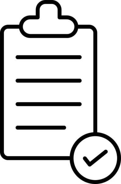 Grafická Ikona Dokumentu Schránky Stylu Osnovy — Stockový vektor