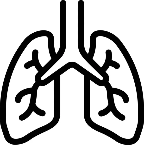 Ανατομία Βιολογία Εικονίδιο Αναπνοής — Διανυσματικό Αρχείο