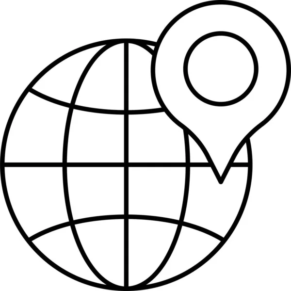 Icône Carte Mondiale — Image vectorielle