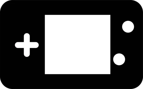 Steuerung Spiel Gamepad Symbol Solidem Stil — Stockvektor