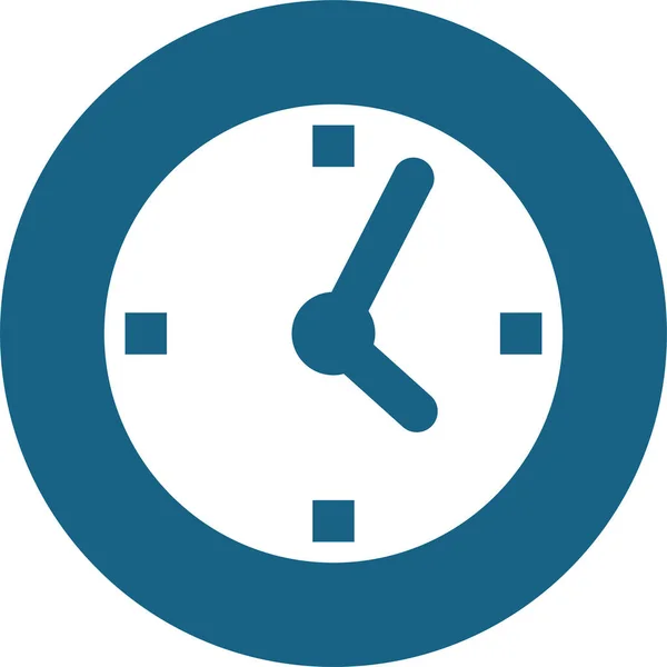 Clock Wall Clock Solid Icon Solid Style — 图库矢量图片