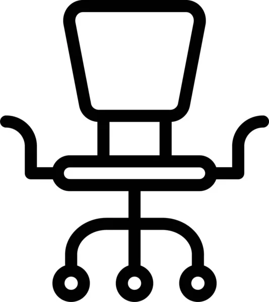 Chair Furniture Interior Icon Outline Style — Stock Vector
