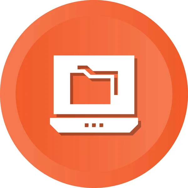 Icône Fichier Données Informatiques Dans Style Badge — Image vectorielle