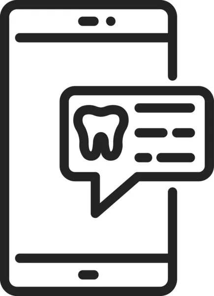 Ícone Dental Nomeação Alerta Estilo Esboço —  Vetores de Stock