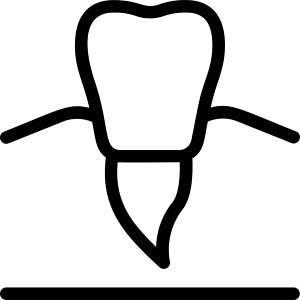 Zahnpflege Zahnarzt Zahnfleisch Symbol — Stockvektor