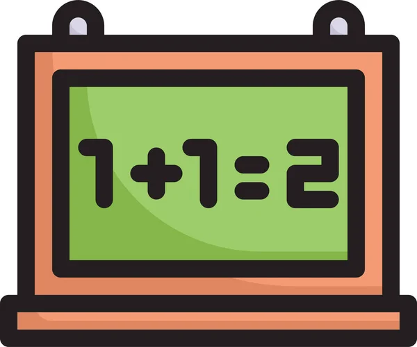 Addition Count Education Icon — Stock Vector