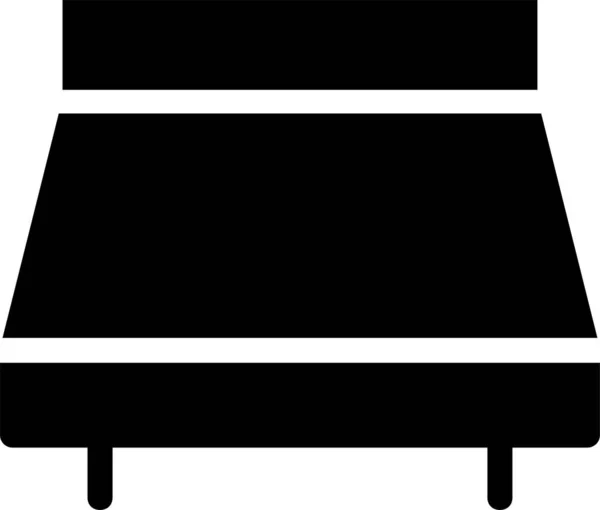 Іконка Меблевого Декору Ліжка Суцільному Стилі — стоковий вектор