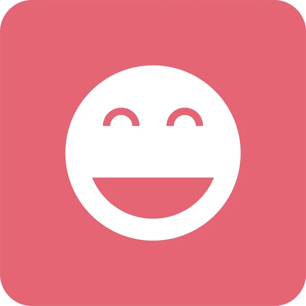 Emoji Cara Ícone Feliz Estilo Crachá — Vetor de Stock