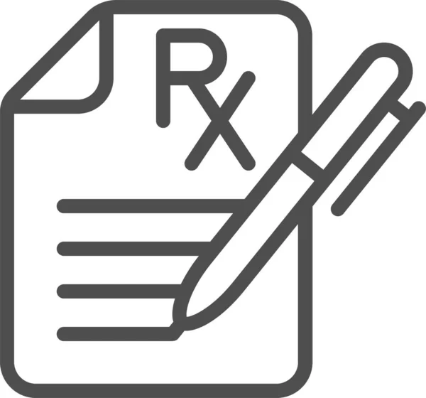 Prescription Prescription Pad Icône — Image vectorielle