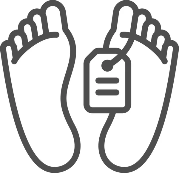 Tote Füße Der Kategorie Krankenhäuser Gesundheitswesen — Stockvektor