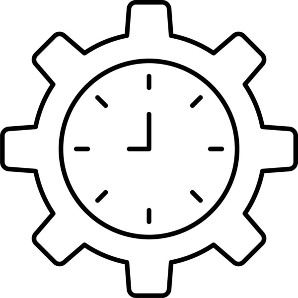 Icono Ajuste Proceso Reloj — Vector de stock