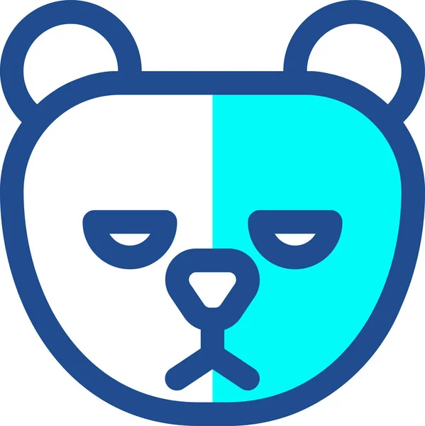 Bears Furry Grizzly Icon Filled Outline Style — 图库矢量图片