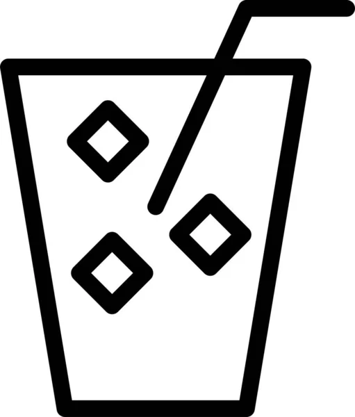 Ποτό Γυάλινο Χυμό Εικονίδιο Στυλ Περίγραμμα — Διανυσματικό Αρχείο