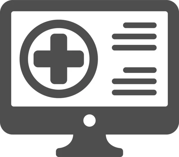 Computer Gesundheitswesen Internet Ikone — Stockvektor