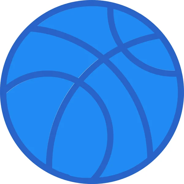 フラットスタイルのボールバスケットボール電子商取引アイコン — ストックベクタ