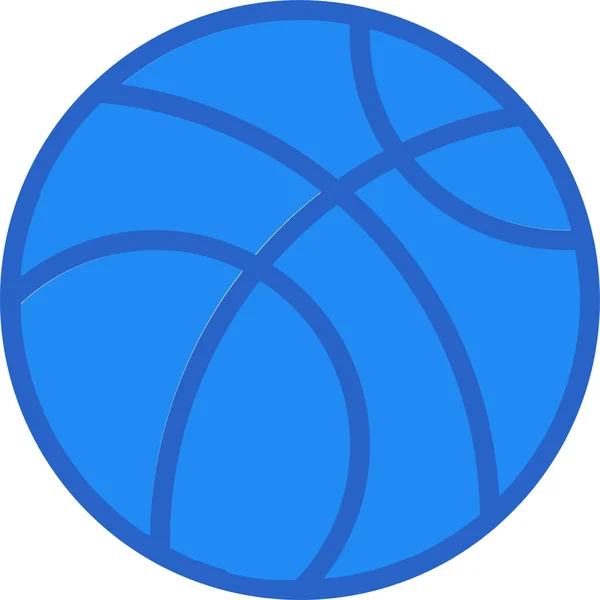 Pelota Baloncesto Icono Comercio Electrónico Estilo Plano — Vector de stock