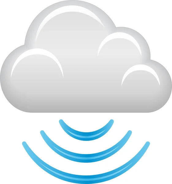 Cloud Computing Icon Στην Κατηγορία Υποδομής — Διανυσματικό Αρχείο