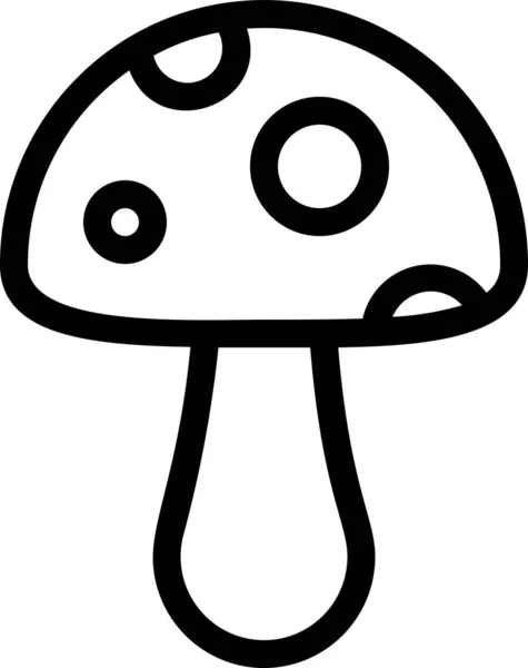 春季香菇类自然图标 — 图库矢量图片