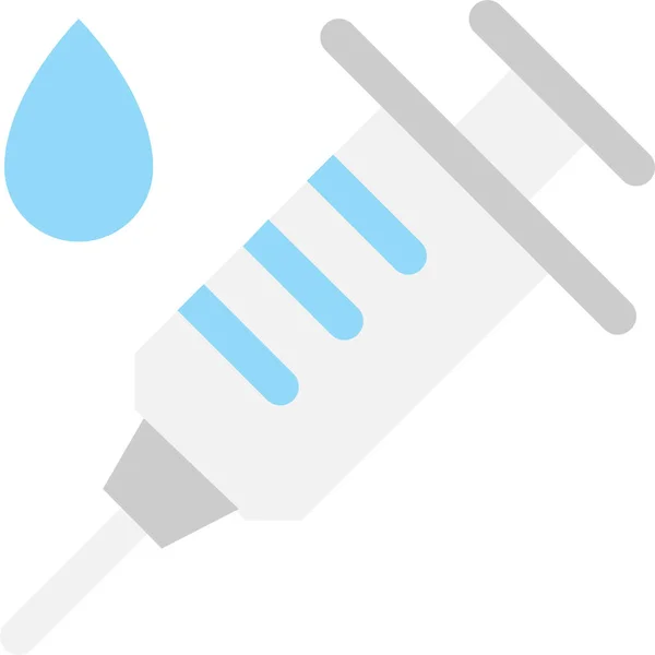 Gezonde Injectie Medisch Icoon Platte Stijl — Stockvector