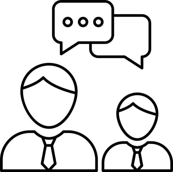 Discussion Chat Employé Icône — Image vectorielle