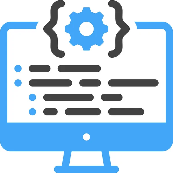 Computer Programming Coding Development Icon — Stock vektor