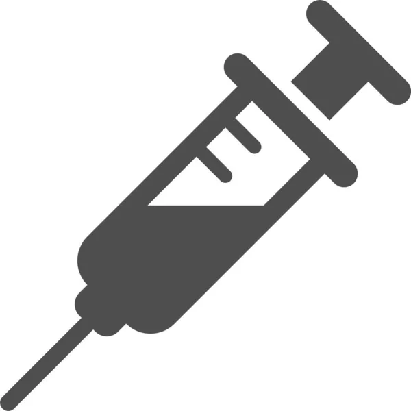 Şırınga Aşısı Aşı Simgesi — Stok Vektör