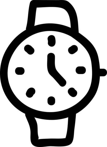 钟表时间图标 轮廓样式 — 图库矢量图片