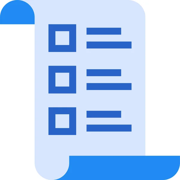 Checklist Document Commerce Icoon Platte Stijl — Stockvector
