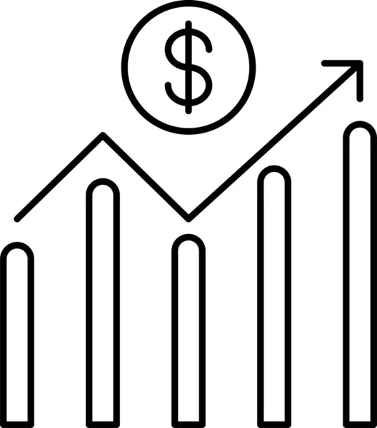 Wachstumssteigerung Chart Symbol — Stockvektor