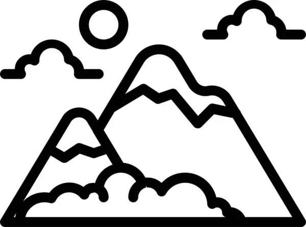 登山运动中的假日图标 — 图库矢量图片