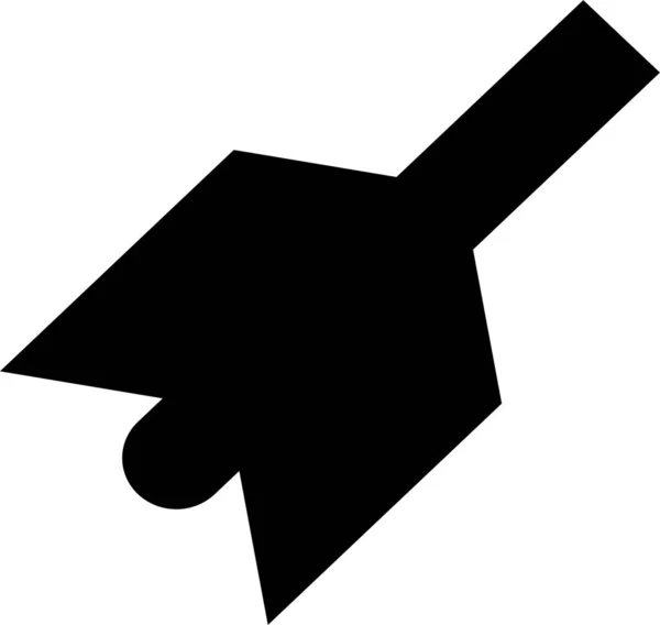 Arrow Curvedarrow Icon Solid Style — Stock vektor