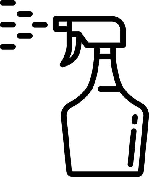 Пляшка Чиста Піктограма Пилу Контурному Стилі — стоковий вектор