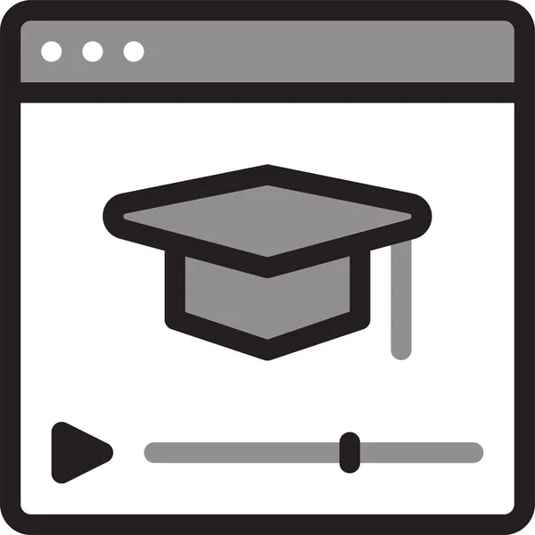 Learning Education Learning Icon Filled Outline Style — Stock vektor