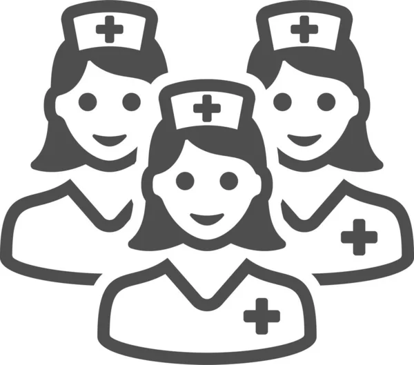 Enfermera Icono Enfermera Icono — Vector de stock