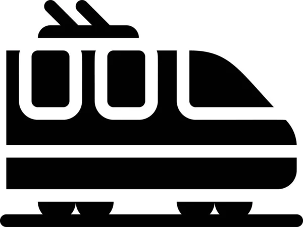Ikon För Elektrisk Tågmaskin Fordon Transportsätt Kategori — Stock vektor