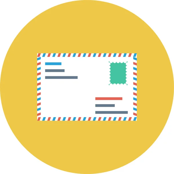 Contacto Directmail Ícone Mail Estilo Plano — Vetor de Stock