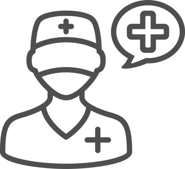Consultation Dentiste Médecin Icône — Image vectorielle