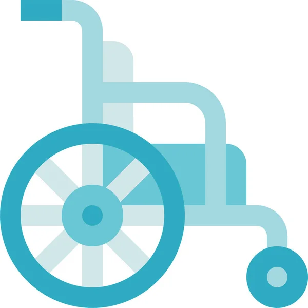 Wheelchair Medical Physiotherapy Icon —  Vetores de Stock