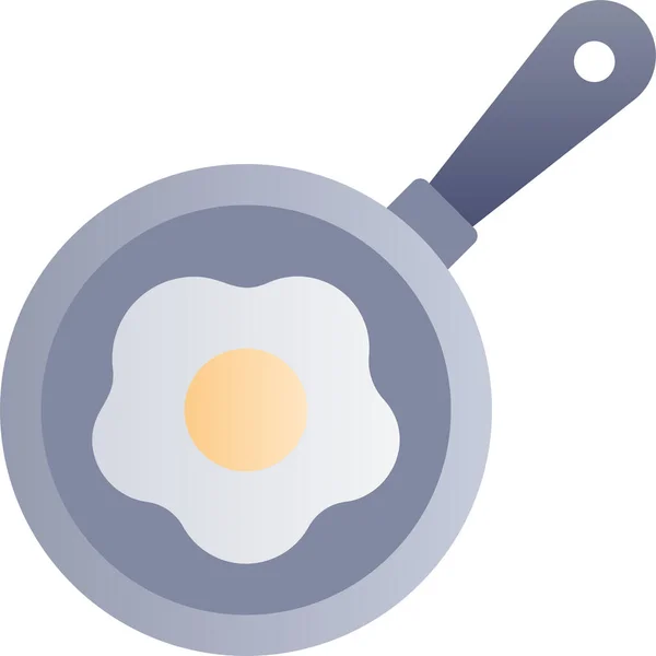 Їжа Пити Яйце Смажене Значок Приготування Їжі — стоковий вектор