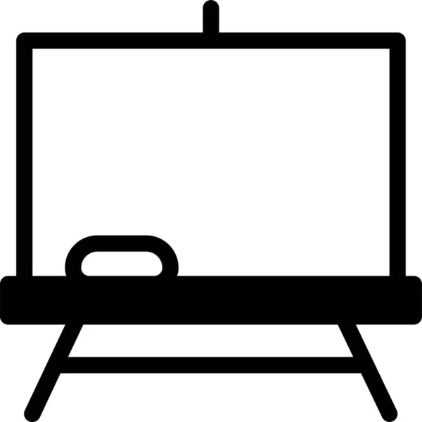 Back School Blackboard Board Icon Solid Style — Stock Vector