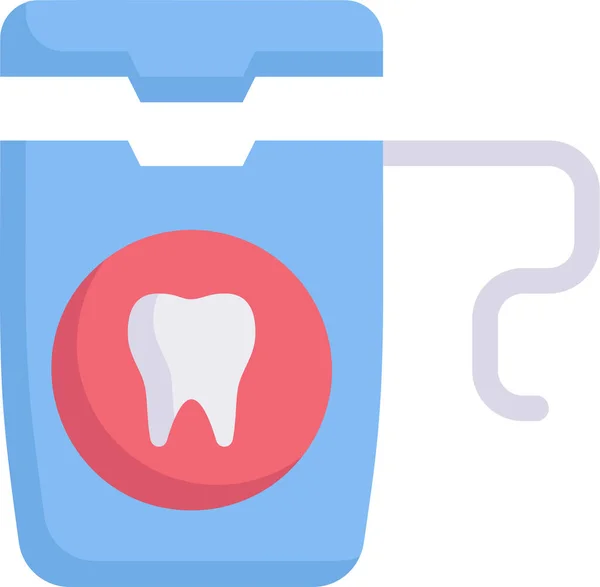 Cuidado Dental Limpio Icono Del Dentista — Vector de stock