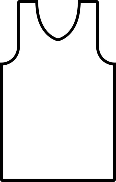 Cloth Singlet Stitch Icon Clothes Accessory Category — Vetor de Stock